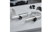 2 Pieces Heavy-Duty Miter Saw Crown Stop Compact Crown Guides Silver-Finished Miter Saw Positioning Guide Compatible for Carpenters, Carpentry, Workshops