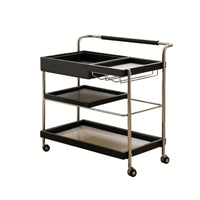 2-Tier Rolling Cart With casters Serving Trolley Retro design for Bedroom, Renters