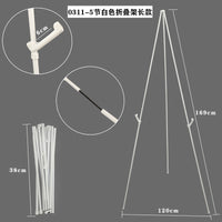 厂家批发亚马逊金属五节折叠支架黑色升级款三角伸缩折叠画架户外