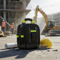 Boxy Tool Backpack Zippered Compartments Multifunction Tool Bag Reinforced
