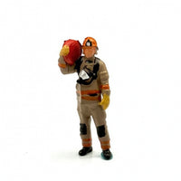 1:64 Scale Firefighter Model Realistic Firefighter Figures for Display Case