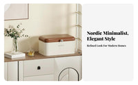 Lidded container with viewing panel Space-Saving Household Storage polished Edges for Bedroom