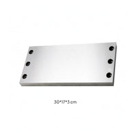 Machined Mounting-Plate Angled Ends Metal Hardware Brushed Silver