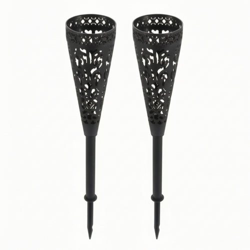 2 Pieces Grave Vase with Stake Outdoor Memorial Flower Cone Decorative