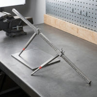 Two-Dimensional Measuring Tram Gauge Stainless Steel Measuring Ruler with Sliding Clamps Rigid Tram Gauge Adjustable for Mechanics, Collision Repair, Frame Straightening