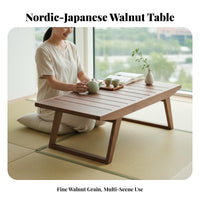 Japanese aesthetic Tea Table Hardwood Wood Construction foldable Floor Table