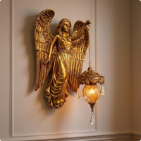 Vintage Lantern Wall Lamp Ornate Home Decor Resin