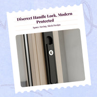 Window Lock Handle, Discreet Folding Casement Window Handle with Key, Security Screen Door Accessory, Universal Replacement, Aluminum Alloy