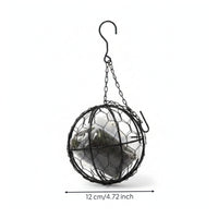 Wire Mesh Nesting Globe Rust-Resistant Bird Nester with Hanging Chain Spherical