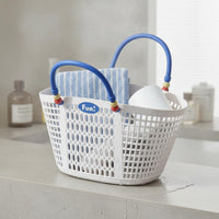 Handled Bath Organizer Basket Thickened Material Hollow Plastic Storage