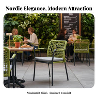 4 Pieces 4-Piece Chat Set Nordic & Design Loveseat, 2 Chairs, and Table Set Thick pads Rust-Resistant for Balcony, Garden, Deck
