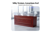 Minimalist Design Long Rectangular Boardroom Table Modern design Rectangular Boardroom Table Spacious surface Meeting Desk Large Seating Capacity for senior managements, Business Professionals, work groups, Conference Room, Training Center