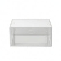 Shoe Storage Box with Clear Front Dustproof Organizer Hard for Closet, Bedroom