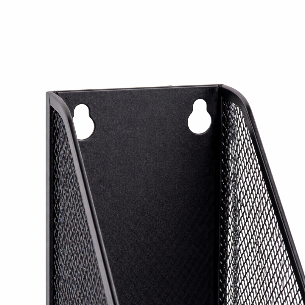 Office Desk Organiser Single Tier, Metal Wire Mesh File Tray for A4 Documents, Desktop Organizer with Vertical Storage for Workers