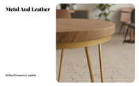 circular table with 2 Upholstered Chairs Modern Design Bistro Set for Cafe, for two