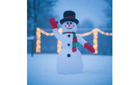 Waving Inflatable Snowman with Top Hat Outdoor Christmas Inflatable Snowman Giant Lawn Decoration Oversized