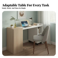 Foldable Wheeled Desk Foldable Design Folding Table Space-Saving adaptable for Apartment Dwellers, Home Office, Dorm Room