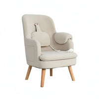 Electric Nursing Chair with Footrest Skin-Friendly Textile Maternity Armchair