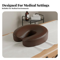 High-Density Foam U-Shaped Prone Pillow PU Leather Cover U-Shaped Face Pillow Ergonomic Design for Beauticians, Clients, Hospital, Spa, Home