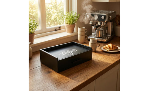 Coffee Station Organizer with Drawer Large Capacity Coffee Station Organizer for Office Breakroom