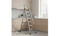 Wide Pedal Step Ladder with Handrail Non-Slip Step Ladder with Handrails Stable Space-Saving for Homeowners, Closet Storage