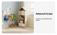 House-Shaped Shelving Integrated Unit Personalizedizable Design House-Shaped Organizer Sturdy Construction EncourHDPEs