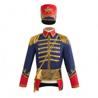 Costume with Hat Theatrical Marching Band Uniform Decorative Drum Major Costume for Halloween