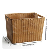 Laundry Basket with Handles Woven Laundry Basket Open-Top Clothes Hamper with Handles for Bedroom