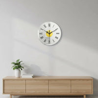 Round Acrylic Wall Timepiece Glossy Mirror-Silver Wall Timepiece Easy to Clean