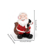 Santa Holder with Container Glossy Santa Figurine Decorative Tabletop Decor for Office