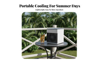 500ml Large Capacity Water Reservoir USB Powered Mini Air Cooler Quiet Operation Desktop Air Cooler Fan Adjustable Vents for Bedroom