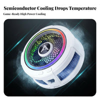 Rapid Cooling Attach Phone Cooler 20W High Power Semiconductor Phone Cooler Low Noise Operation for Vloggers, In Car Use, Home, Office