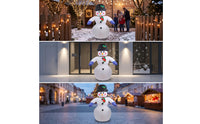 Inflatable Snowman Yard Snowman with Scarf Christmas Decoration Lawn Lightweight for Storefront