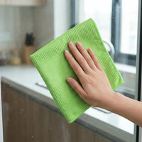 Costco Microfibre Cloths, Highly Absorbent Glass Cleaning Cloth for Glass Panes, Reusable Weave Microfibre Cloth with Stitched Edges