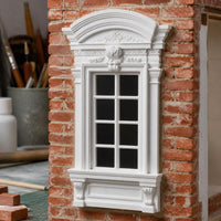 Dollhouse European Style Window Model for Dioramas and Crafts