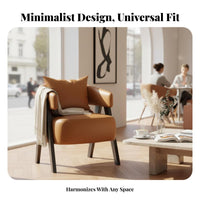Italian design Upholstered sidechair Modern Design Upholstered Tub Chair Minimalist Aesthetic Lounge Seating Thick Cushioning for Interior Designers, Apartment Dwellers, Cafe, Reception Area, Hotel Lobby, Office