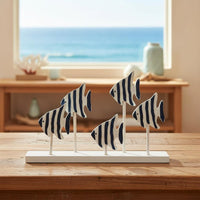 Striped Marine Creature Tabletop Ornament Handmade House Decoration Detachable