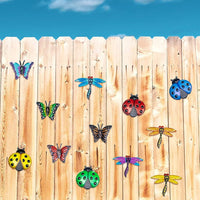 Iron Art Butterfly, Dragonfly, and Ladybug Wall Decor Set of 12