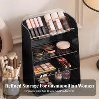 Rotating Makeup organizer Space Saving Cosmetic Organizer Multi-Compartment for Desk