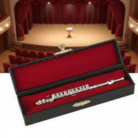Miniature Flute Model Non Playable Silver Plated Flute Copy Realistic Design