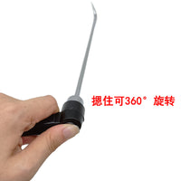 PDR KING 3-Piece Black Handle Swivel Hook Dent Repair Tool Set