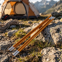 2 Pieces Aluminum Tent Poles Lightweight Foldable Tent Poles Quick Setup for Camp, Backpackers, Camping, Backpacking