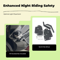 Motorcycle Motion 350 Adjustable Steel Light Mount Bracket
