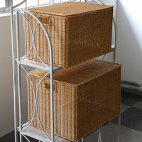 Nordic Style Large Woven Storage Box with Lid