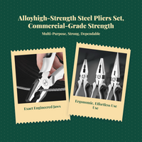 Multifunctional Pliers Set, 8 cm Long Nose, wire snipper, Non-Slip Handles, Precise Cutting, Suitable for Home Use, Workshop, Electricians