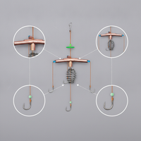 Upgraded Treble Hook Set for Bighead Carp Fishing, Square Bait Flip Hook Accessories