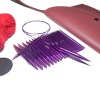 Colorful Crochet Hook Set with Detachable Knitting Needles, Purple, New Style