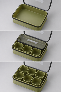 Large EVA Fishing Tackle Box with 7 Compartments, Rectangular Fishing Bag with Handle & Zipper Closure