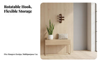 Wooden Peg Rail Nordic aesthetic Coat Hanger Functional Decor for Entrymanner, Bathroom