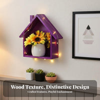 House-Shaped Shelf Decorative House-Shaped Cubby Space-Saving for Kindergarten
